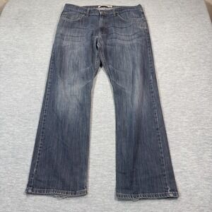 Wrangler Jeans Men 36x31‎ Blue Straight Fit Denim Pants Worn Workwear